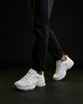 NB 530 Mesh Panelled Retro Runner White 1 Triple White