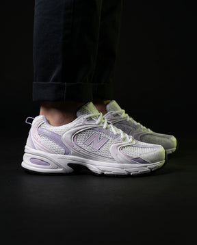 NB 530 Mesh Panelled Retro Runner White 2 White Lilac