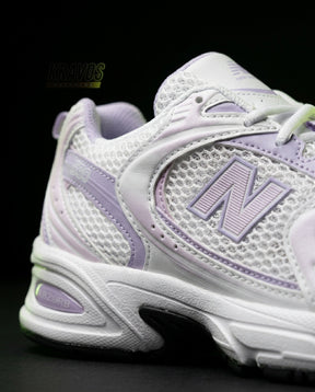 NB 530 Mesh Panelled Retro Runner White 2 White Lilac