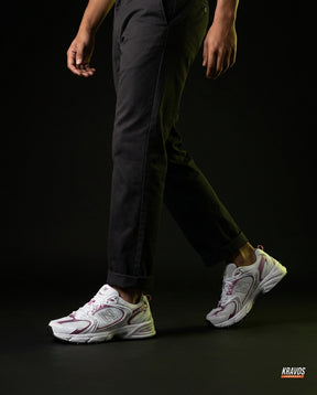 NB 530 Mesh Panelled Retro Runner White 2 White Pink