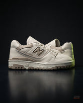 NB 550 Leather Panelled Court Trainer Cream Cream Taupe