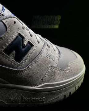 NB 550 Leather Panelled Court Trainer Mixed Grey Navy White