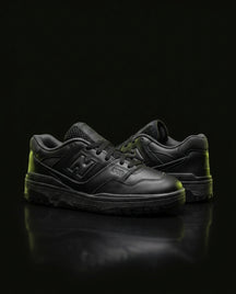 NB 550 Leather Panelled Court Trainer Black Triple Black