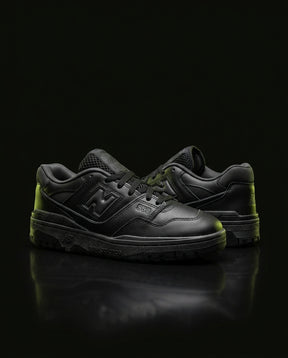 NB 550 Leather Panelled Court Trainer Black Triple Black