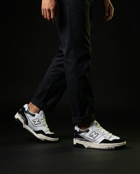 NB 550 Leather Panelled Court Trainer White 1 White Black Grey
