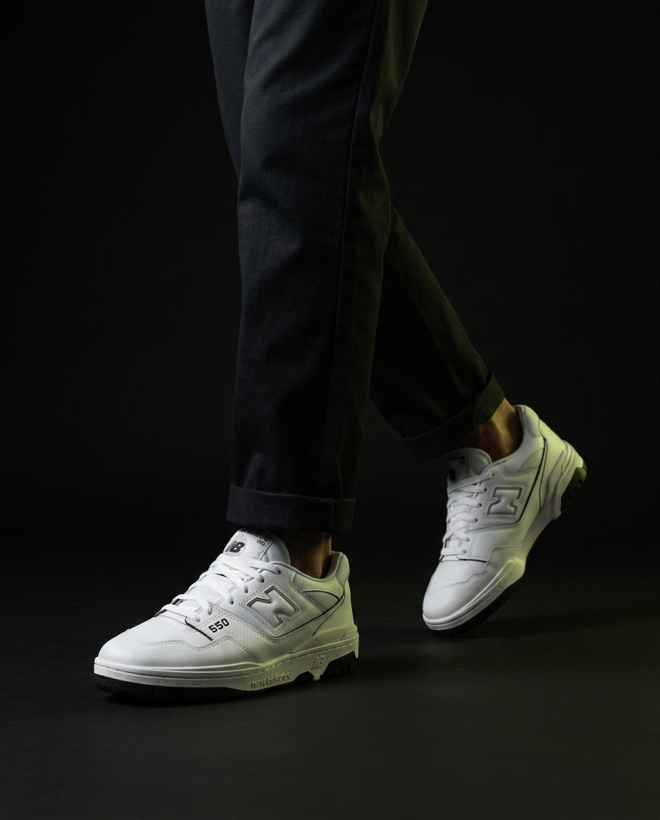 NB 550 Perforated Leather Basketball Trainer