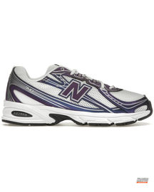 NB 740 Mesh Layered Retro Runner White Purple Navy #whitepurplenavy