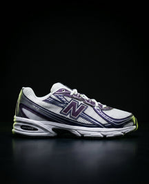 NB 740 Mesh Layered Retro Runner White Purple Navy