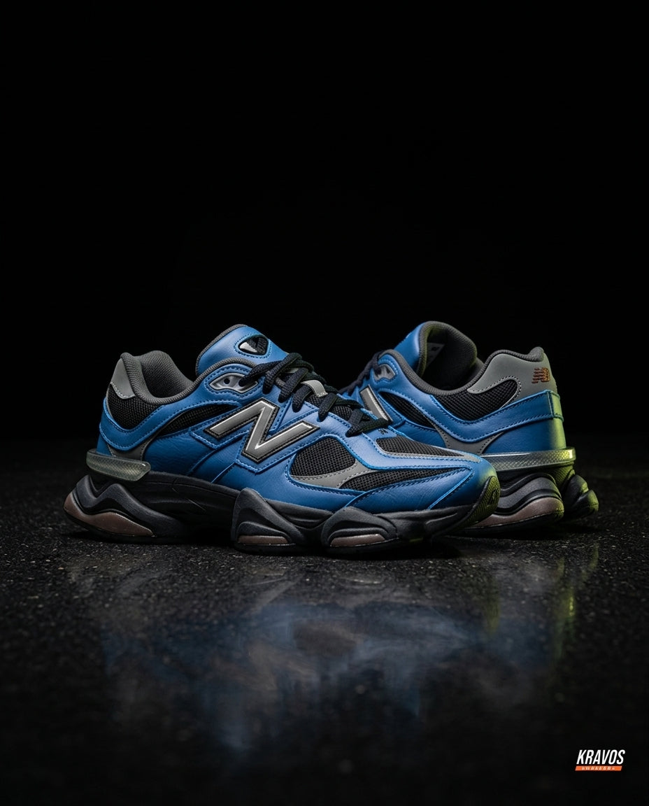 NB 9060 Suede Layered Chunky Runner Blue Blue Black