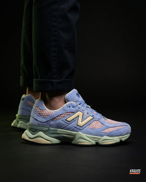NB 9060 Suede Layered Chunky Runner Mixed 1 Blue Pink Green