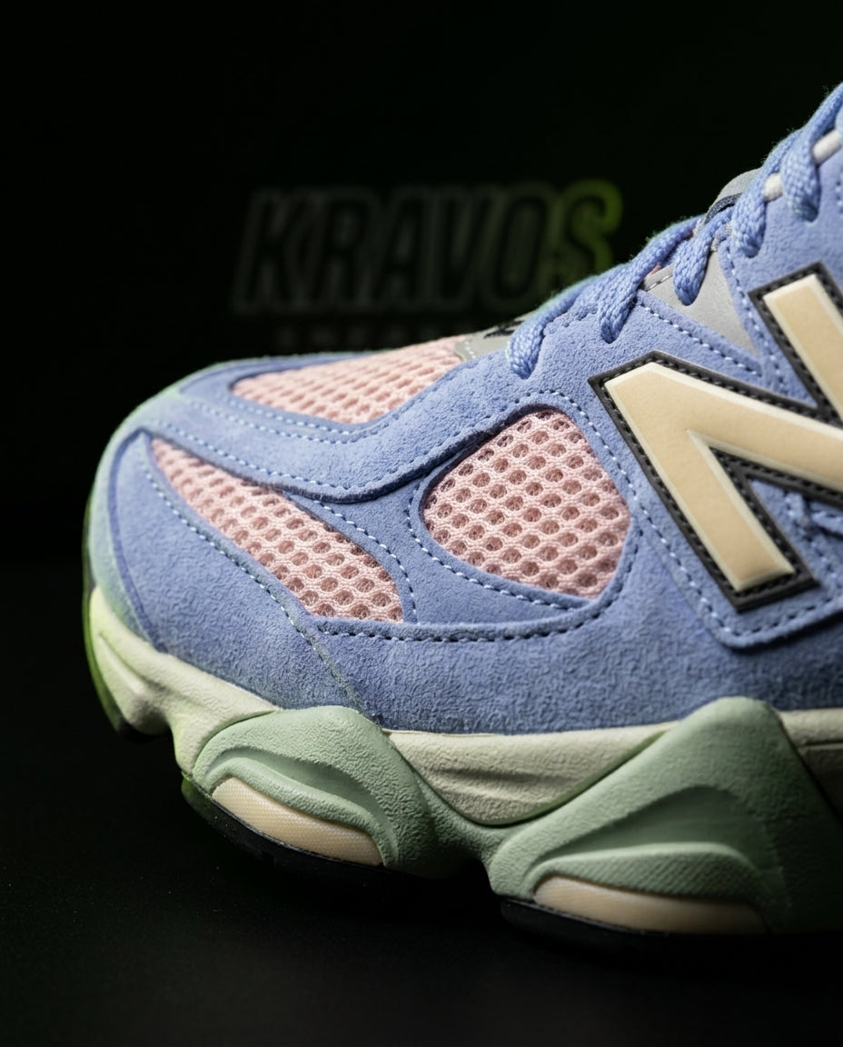 NB 9060 Suede Layered Chunky Runner Mixed 1 Blue Pink Green