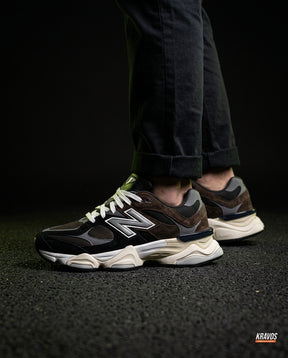 NB 9060 Suede Layered Chunky Runner Mixed 1 Brown Black Cream
