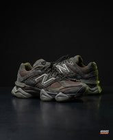 NB 9060 Suede Layered Chunky Runner Grey 1 Brown Grey Black