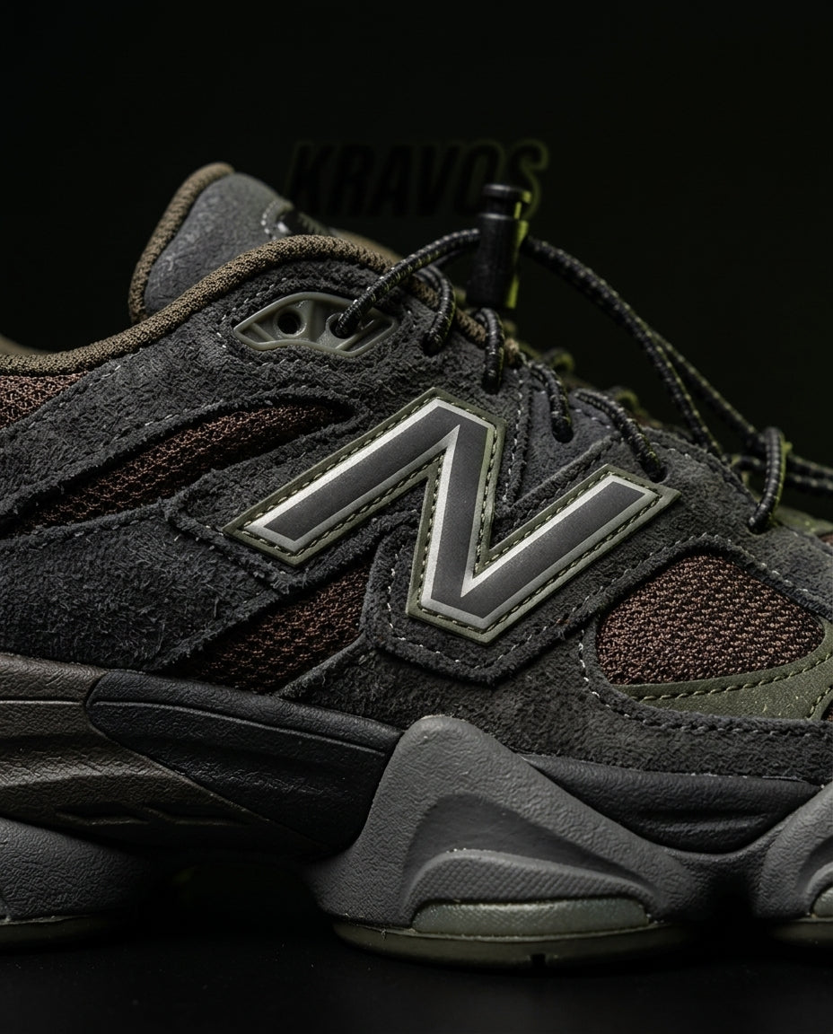 NB 9060 Suede Layered Chunky Runner Grey 1 Brown Grey Black