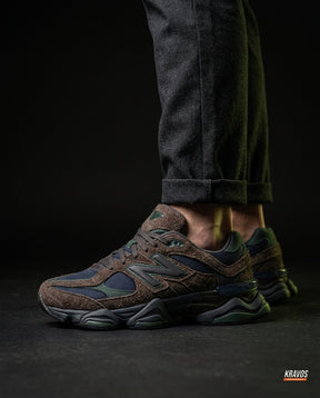 NB 9060 Suede Layered Chunky Runner Mixed 1 Brown Navy Green