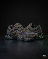 NB 9060 Suede Layered Chunky Runner Mixed 1 Brown Navy Green