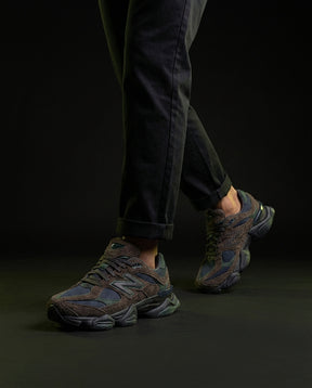 NB 9060 Suede Layered Chunky Runner Mixed 1 Brown Navy Green