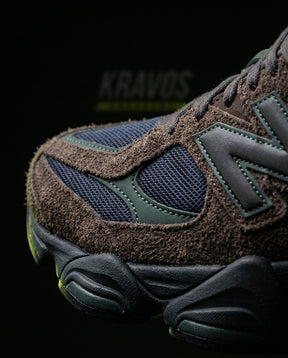 NB 9060 Suede Layered Chunky Runner Mixed 1 Brown Navy Green