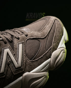 NB 9060 Suede Layered Chunky Runner Brown Brown Taupe