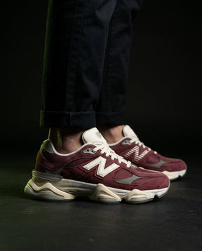 NB 9060 Suede Layered Chunky Runner Mixed 2 Burgundy Cream