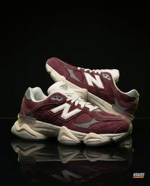 NB 9060 Suede Layered Chunky Runner Mixed 2 Burgundy Cream