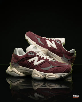 NB 9060 Suede Layered Chunky Runner Mixed 2 Burgundy Cream