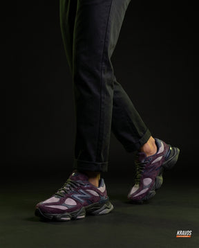 NB 9060 Suede Layered Chunky Runner Mixed 2 Burgundy Navy Grey