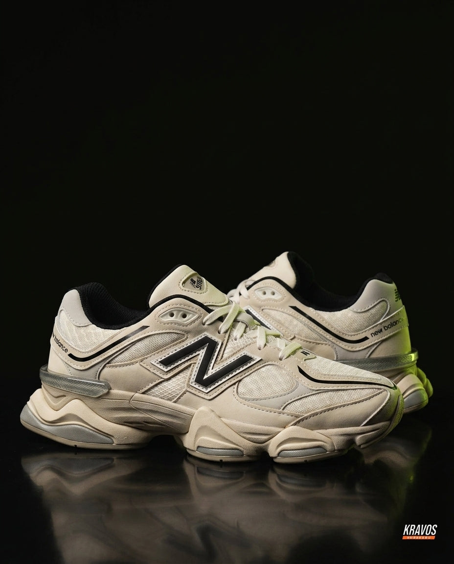 NB 9060 Suede Layered Chunky Runner Cream 2 Cream Black