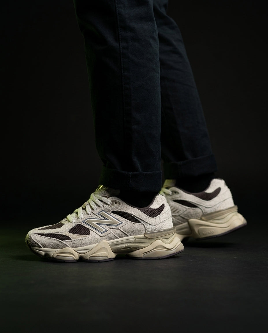 NB 9060 Suede Layered Chunky Runner Cream 2 Cream Brown Tan