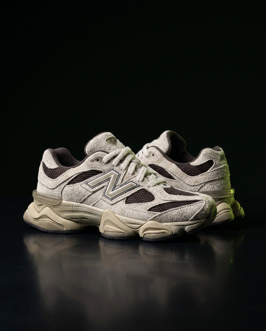 NB 9060 Suede Layered Chunky Runner Cream 2 Cream Brown Tan