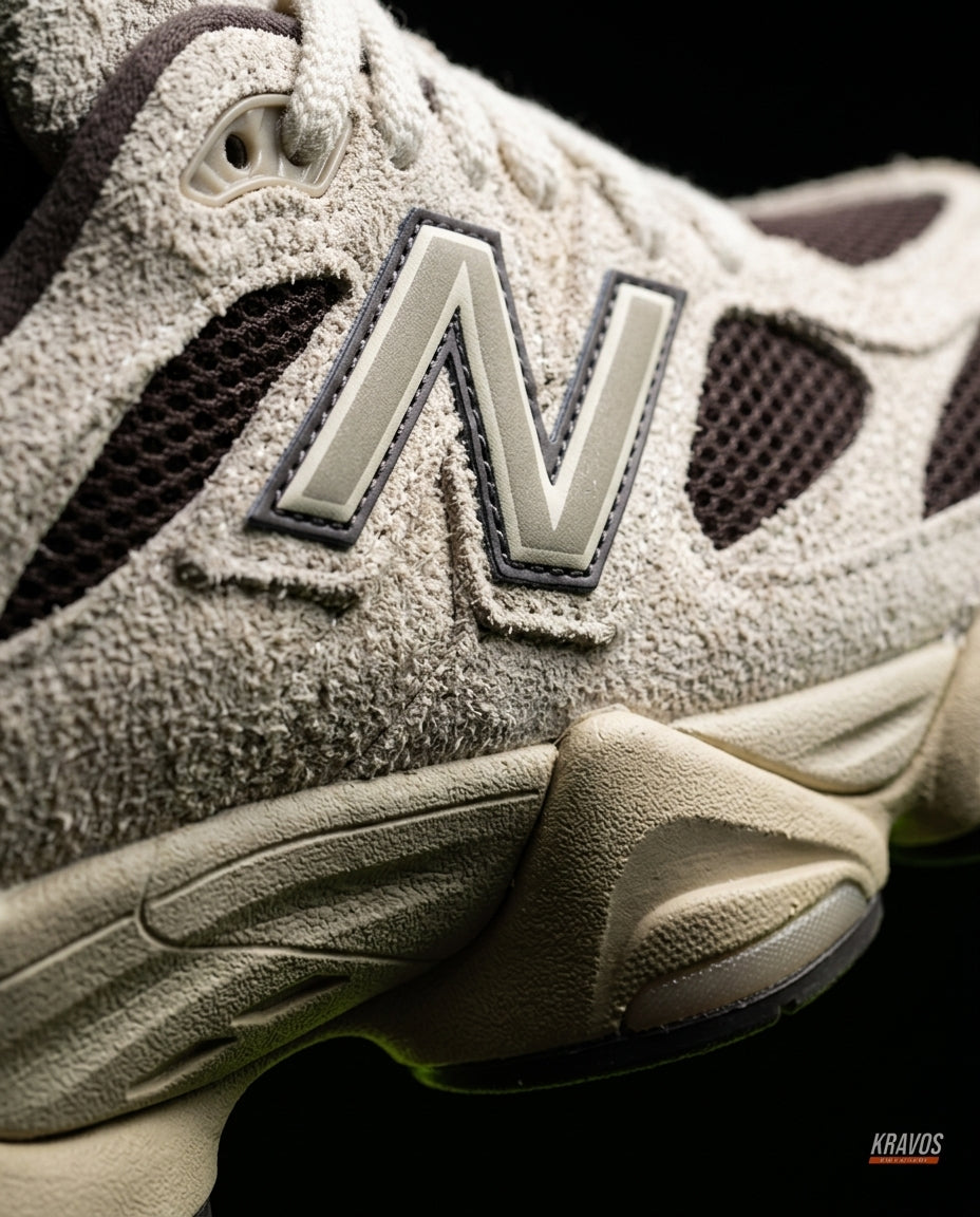 NB 9060 Suede Layered Chunky Runner Cream 2 Cream Brown Tan
