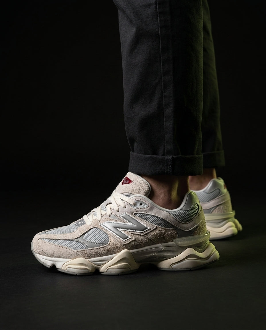 NB 9060 Suede Layered Chunky Runner Cream 1 Cream Grey