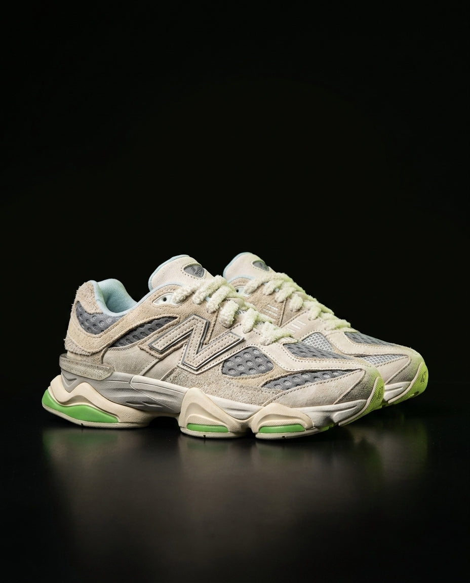 NB 9060 Suede Layered Chunky Runner Cream 1 Cream Grey Green
