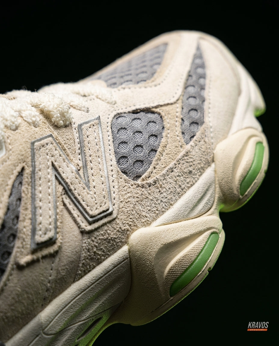 NB 9060 Suede Layered Chunky Runner Cream 1 Cream Grey Green