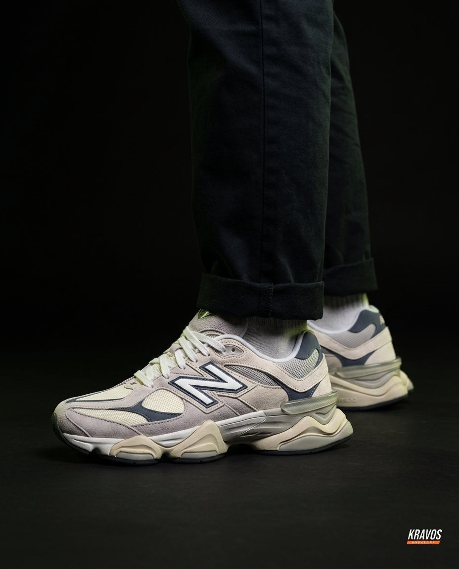NB 9060 Suede Layered Chunky Runner Cream 1 Cream Grey Navy