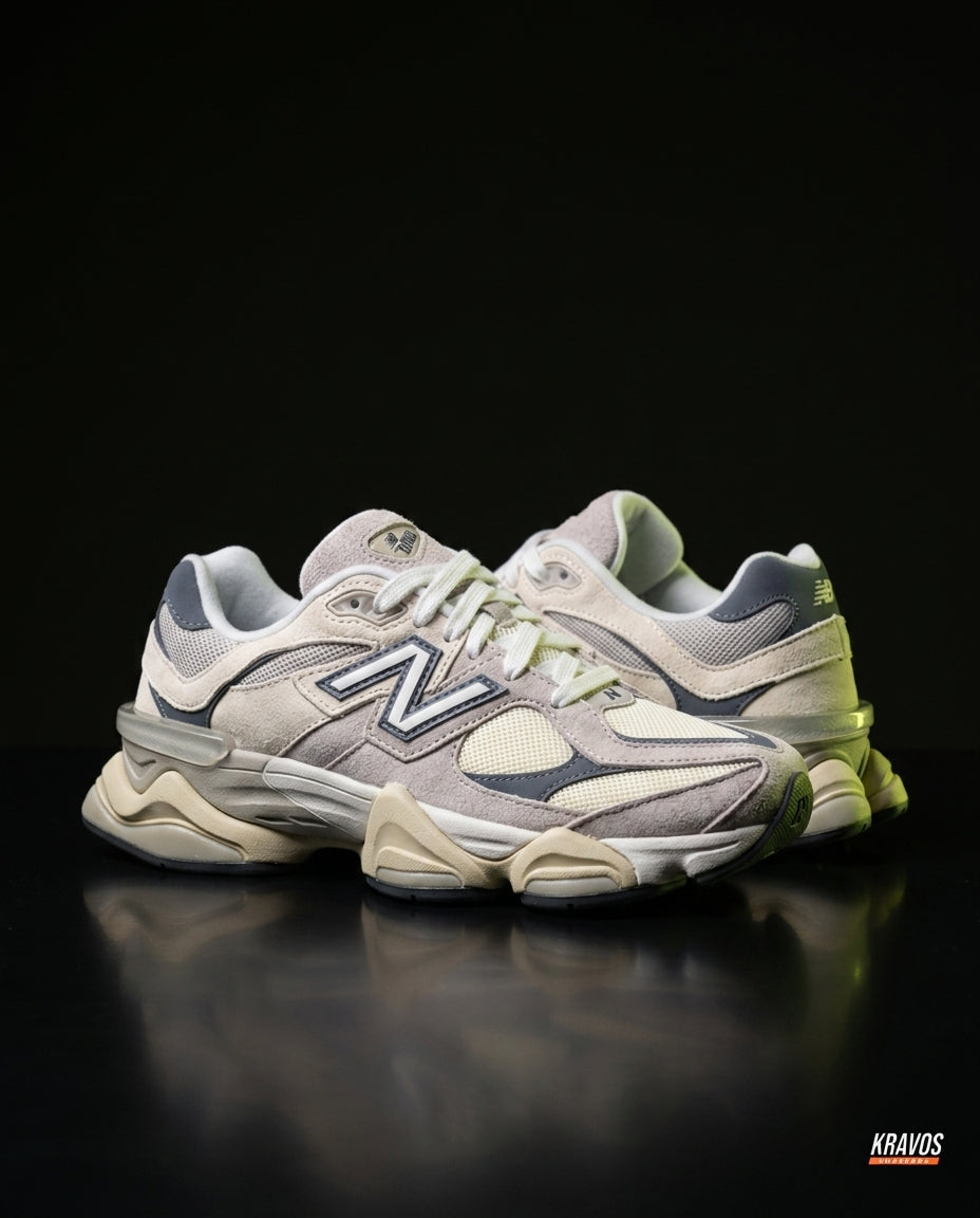 NB 9060 Suede Layered Chunky Runner Cream 1 Cream Grey Navy