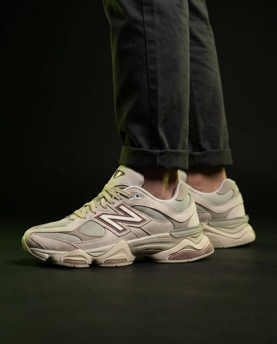 NB 9060 Suede Layered Chunky Runner Cream 1 Cream Mauve
