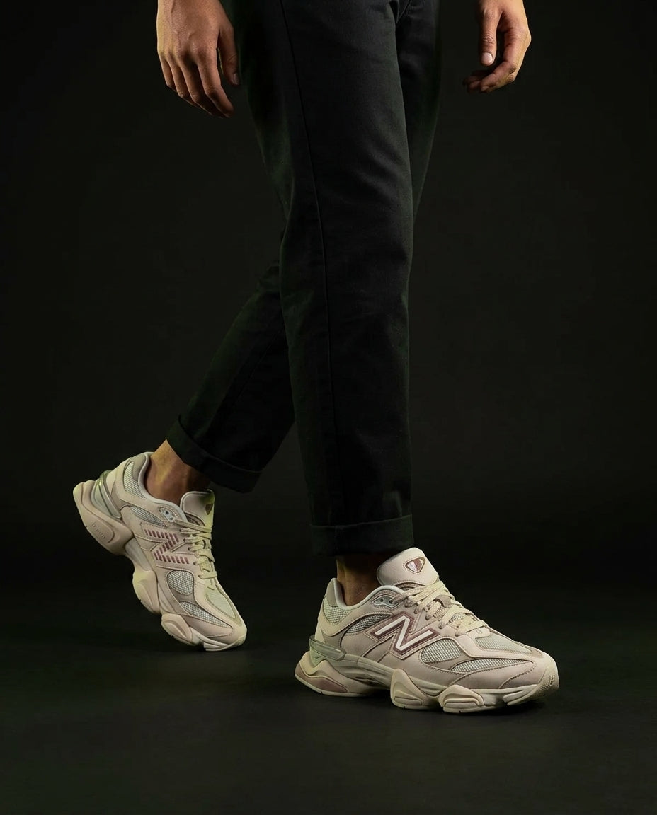 NB 9060 Suede Layered Chunky Runner Cream 1 Cream Mauve