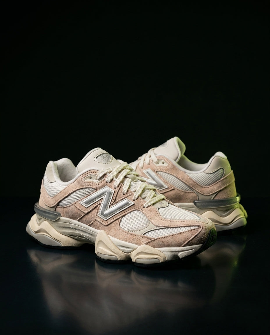 NB 9060 Suede Layered Chunky Runner Cream 2 Cream Pink