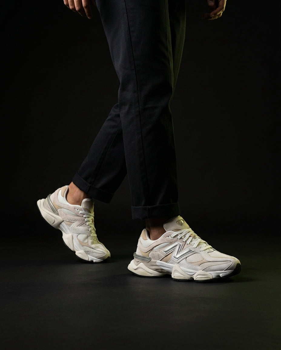NB 9060 Suede Layered Chunky Runner Cream 2 Cream Tan White