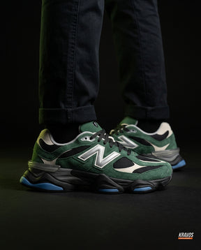 NB 9060 Suede Layered Chunky Runner Green Green Black Cream