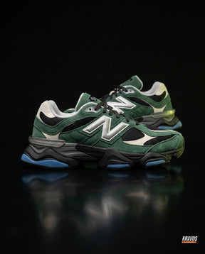 NB 9060 Suede Layered Chunky Runner Green Green Black Cream