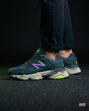 NB 9060 Suede Layered Chunky Runner Mixed 1 Green Navy Lilac