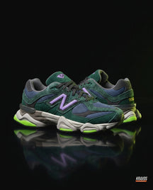 NB 9060 Suede Layered Chunky Runner Mixed 1 Green Navy Lilac