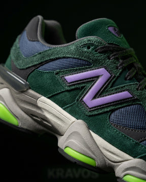 NB 9060 Suede Layered Chunky Runner Mixed 1 Green Navy Lilac