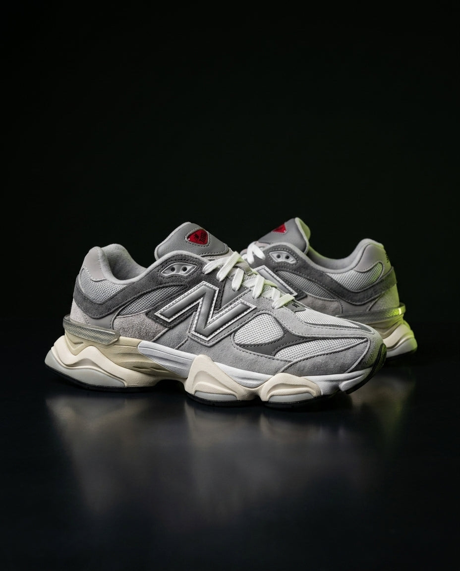 NB 9060 Suede Layered Chunky Runner Grey 2 Grey