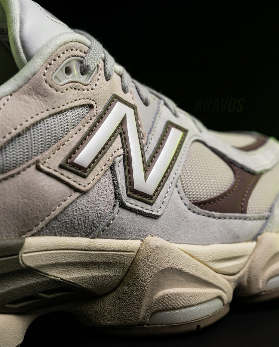 NB 9060 Suede Layered Chunky Runner Grey 1 Grey Beige Brown