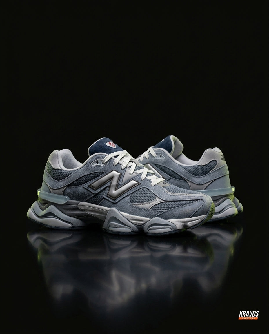 NB 9060 Suede Layered Chunky Runner Grey 2 Grey Blue