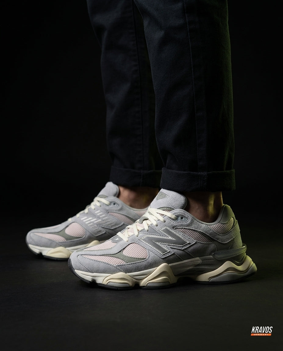 NB 9060 Suede Layered Chunky Runner Grey 1 Grey Cream