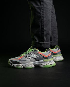NB 9060 Suede Layered Chunky Runner Grey 1 Grey Green Orange